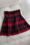 Red plaid skirt